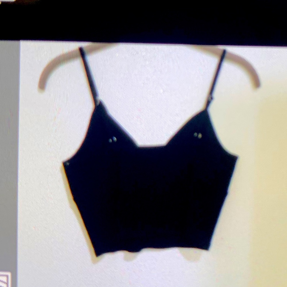 Rock n rags black cropped tank